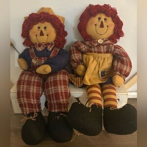 Plaid Rag Dolls with Red Hair